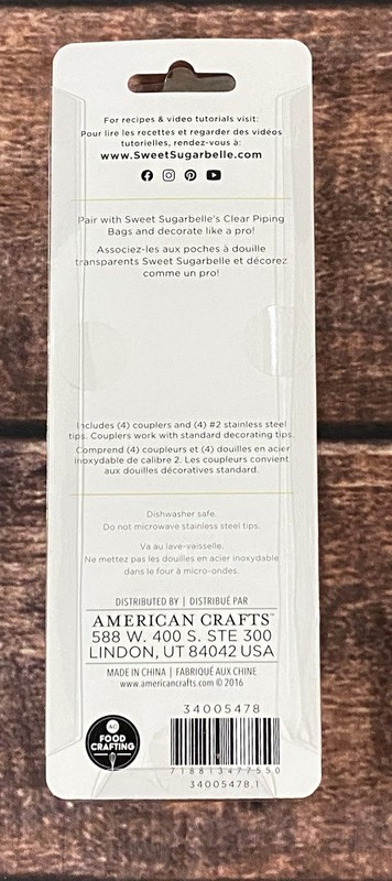 Sweet Sugarbelle Stainless Steel Icing Tips 8 Pieces Total, 4 Tips & 4 Couplers gallery