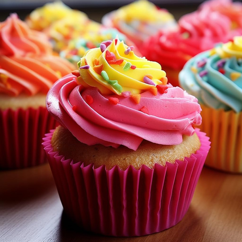 Jumbo Cupcake Liners 300 Pcs Rainbow Muffin Liners No Smell,Food&Grade,Greasepro gallery