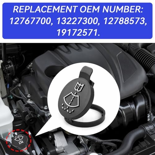 Windshield Washer Fluid Reservoir Cap Replacement Car Wiper Bottle Cover Black gallery