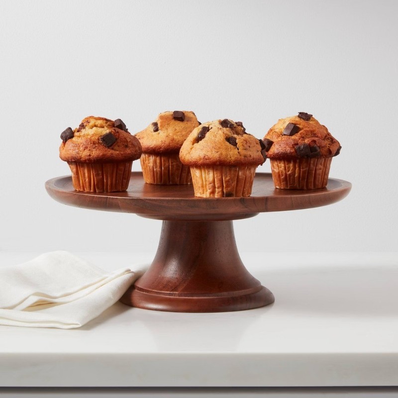 12″ Wood Tall Cake Stand