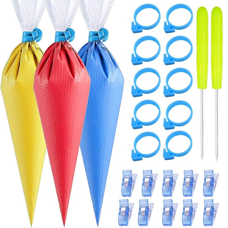 122 Pcs Piping Bags Disposable 10 Inch, 10 Inch – 122 Piece, Transparent