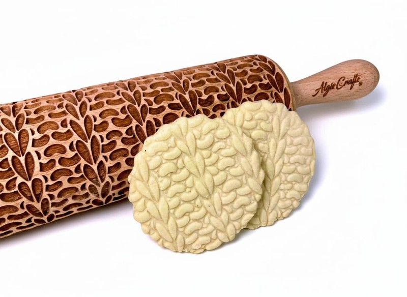 KNITTING PATTERN Embossing Rolling Pin Laser engraved rolling pin Gift for po…