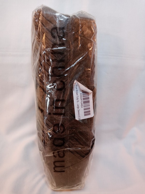 Royal Brown Tulip Style Baking Cups, Large, Sleeve of 200 gallery