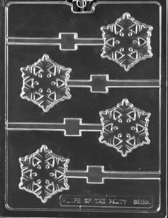 FROZEN SNOWFLAKE Lolly Christmas Sucker Chocolate Candy Mold ~ BUY 2 GET 1 FREE!