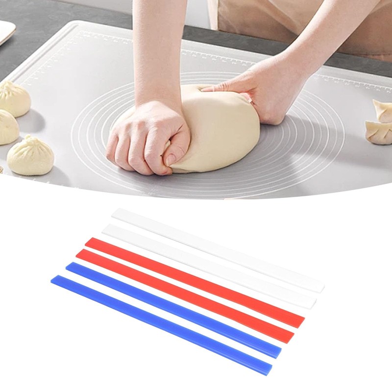 CYTGOUPER 6PCS Silicone Dough Guide Sticks, 38cm Rolling Pin Guide, 3 Red gallery