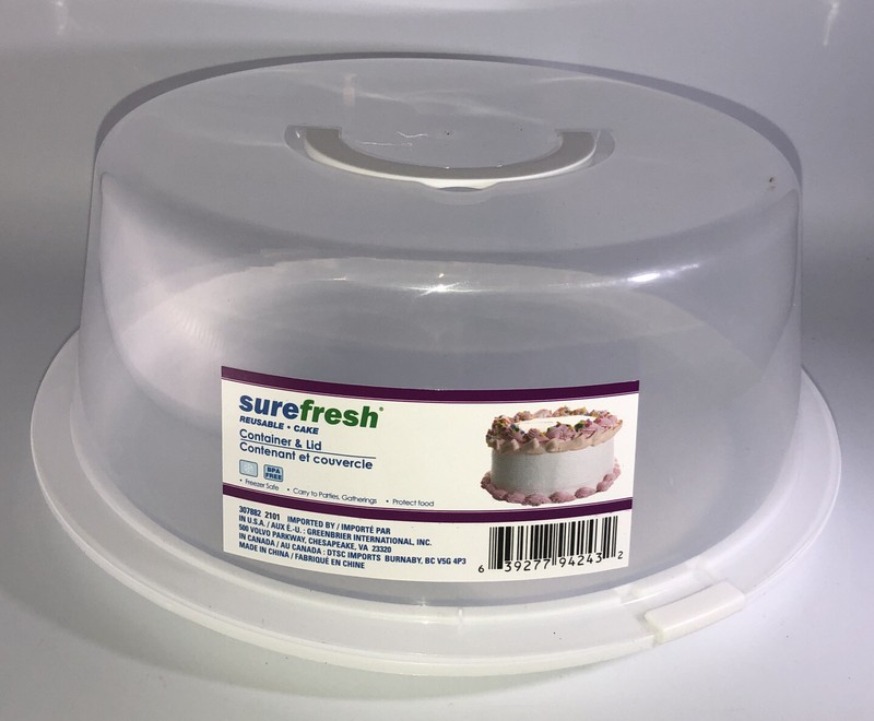 Cake Caddy White Container With Clear Dome,Lock Clips & Handle,1/Pk-NEW-SHIP24HR gallery