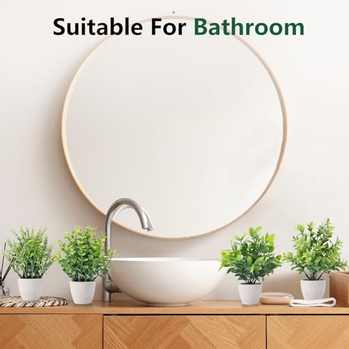 4 Pack Fake Plants Ceramic Mini Artificial Greenery Potted Plants for White gallery