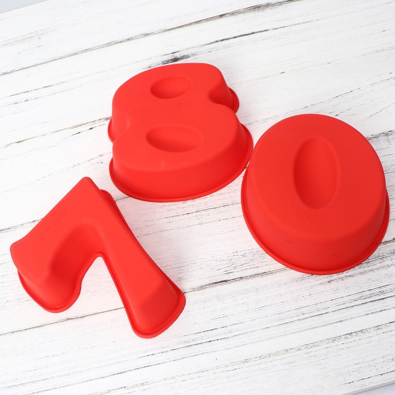 9 Pcs Silicone Cake Mold Number 0-8 Shape Nonstick Dessert Decorating Tool gallery