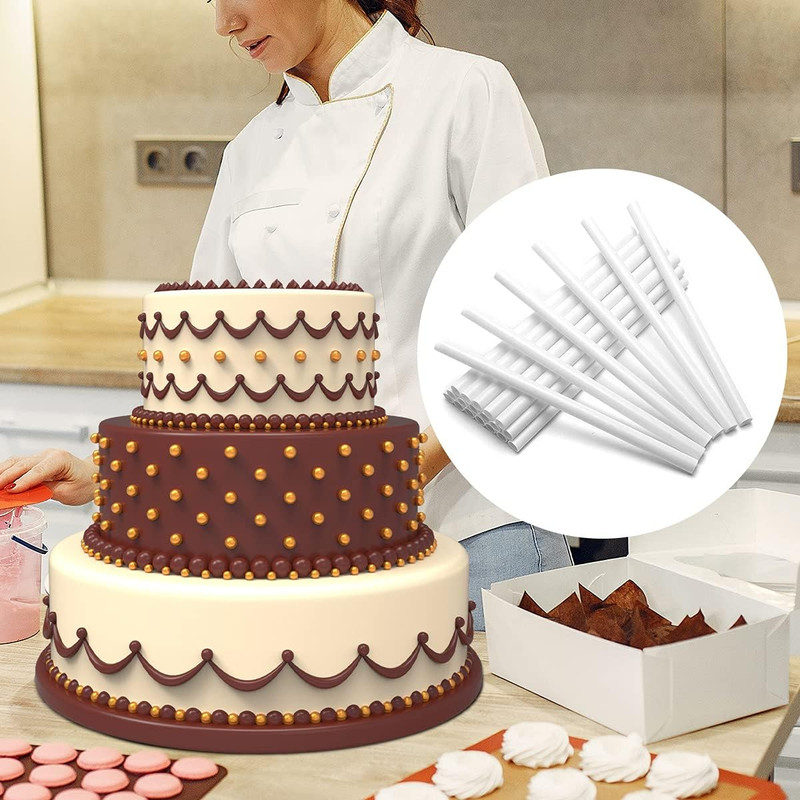 DOERDO 50Pieces Cake Dowels for Tiered Cakes, 0.5 Inch Diameter Support Rods for gallery