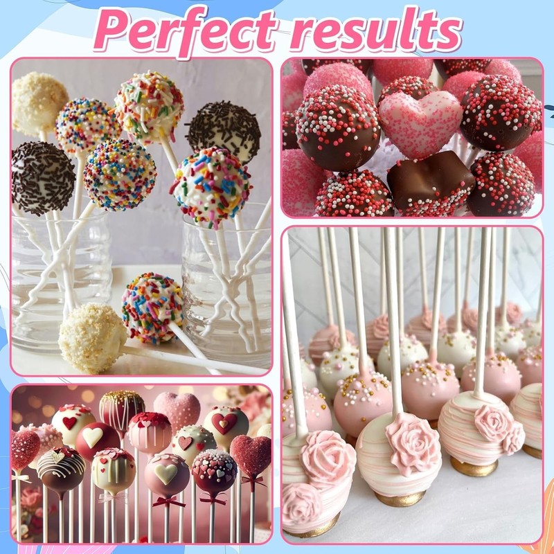 4Pcs Cake Pop Mold Shapes Press Set 4 Shapes 3D Printed Sphere Heart round Cupca gallery