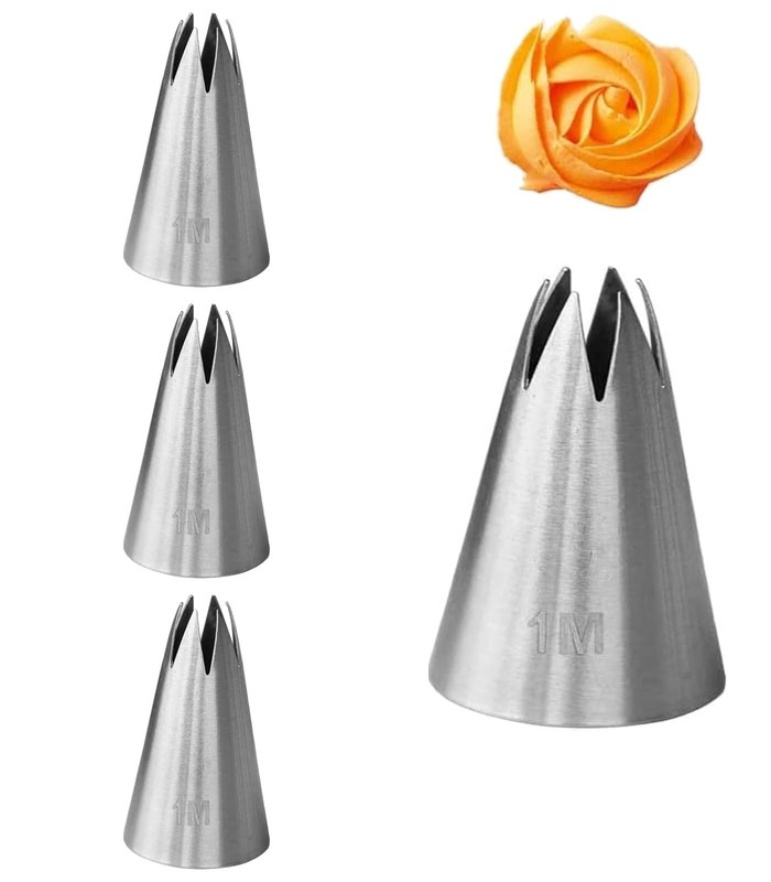 Cake Piping Tips 1M Decorating Kit Baking Supplies Bags Frosting 4 PCS