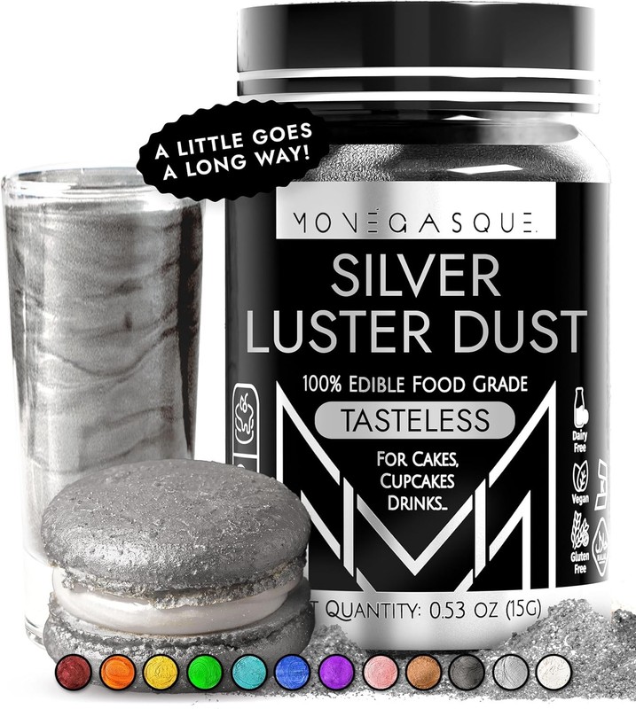 Silver Edible Glitter for Drinks 15g – Edible Glitter for Cakes & Cocktails –