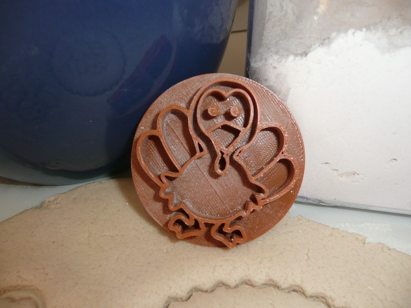 TURKEY CHARACTER THANKSGIVING COOKIE STAMP EMBOSSER MADE IN USA PR5547 gallery