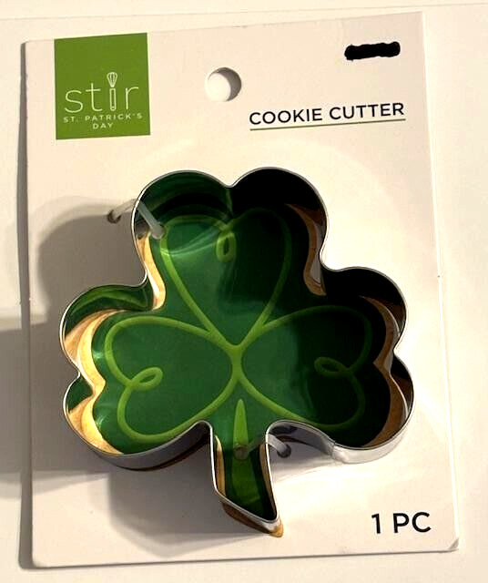 Shamrock Cookie Cutter Stainless-Steel 3″ 3-leaf clover St. Patrick’s Day