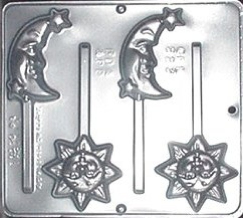 Sun and Moon Lollipop Chocolate Candy Mold 223 NEW gallery