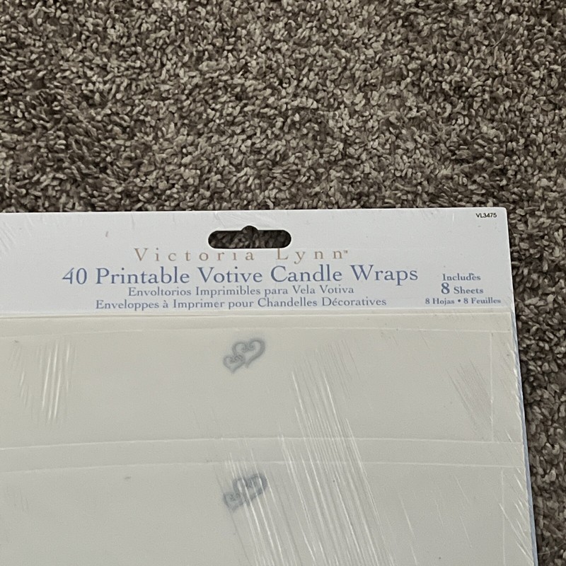 Victoria Lynn Printable Votive Candle Wraps 40ct, Wedding, Decore , Crafts gallery