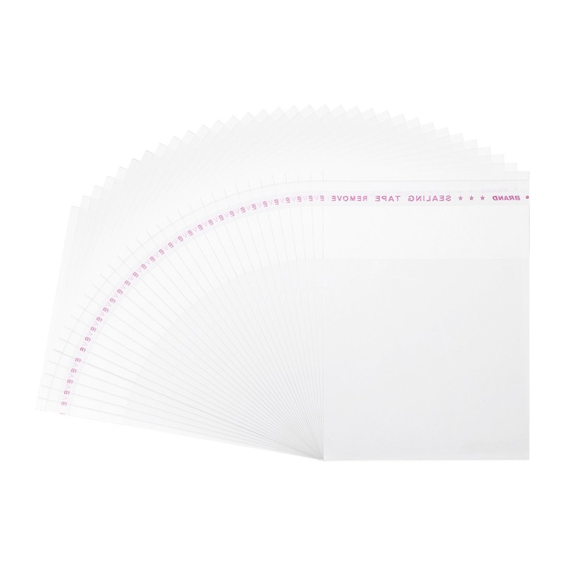 100Pcs Cellophanes Bags 2.7 x 2.7 Inch Self-Adhesive Cookies Bags Clear