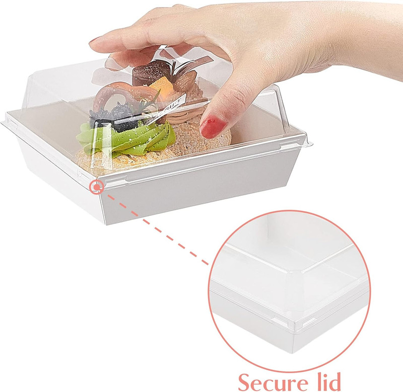 Small Charcuterie Boxes with Clear Lids, to Go Paper Disposable Food Containers, gallery