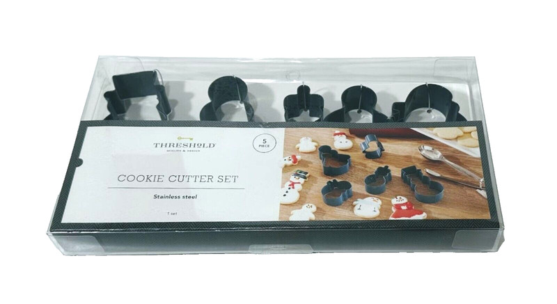 Target Threshold Christmas Snowman Shape Cookie Cutter 5 Pc Set Stainless Steel gallery