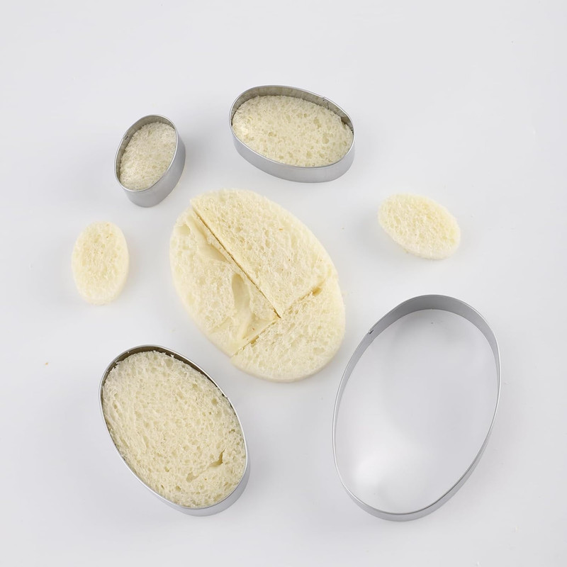 Oval Cookie Cutter Set Large - 5 Inch, 4 Inch, 3 Inch, 2 Inch - Geometric Cookie gallery