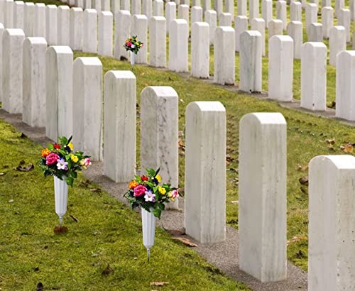 Cemetery Vases with Spikes 12 Pcs Grave Decorations for Flowers Plastic Large gallery