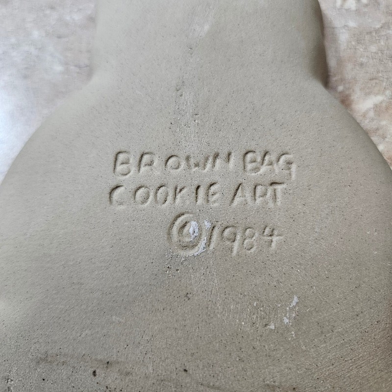 Brown Bag Cookie Art Teddy Bear Cookie Mold Stamp press 1984 Vintage Ornament gallery