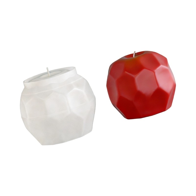Geometric Section Snake Fruit Pear Shape Silicone Mold For Making Soap