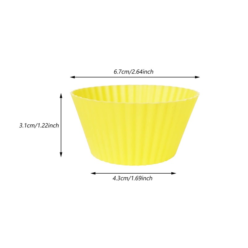 28 PCS 2.64 Inch Silicone Baking Cups 7 Colors Reusable Muffin Cupcake Mold gallery