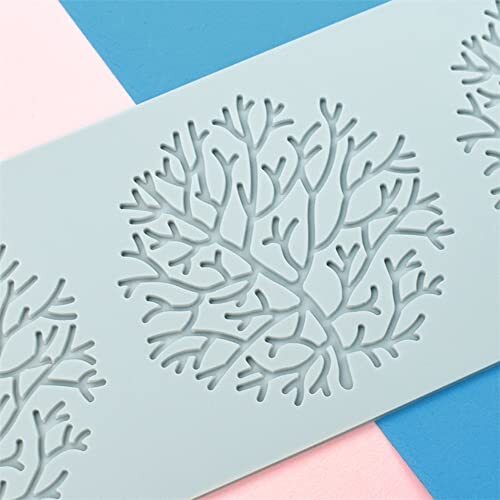 Silicone Lace Mold, Wedding Cake Lace Mat, Coral Cake B_10.6x5.4x0.12inch gallery
