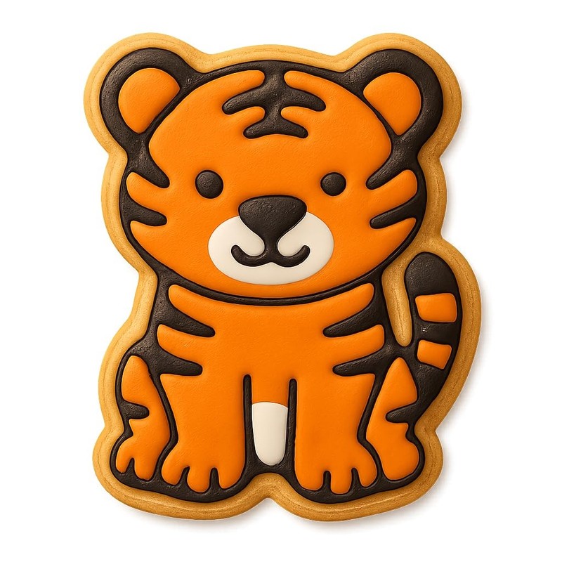 Young Cub Tiger Cookie Cutter & Stamp, Fondant & Clay - 3.2x4 gallery
