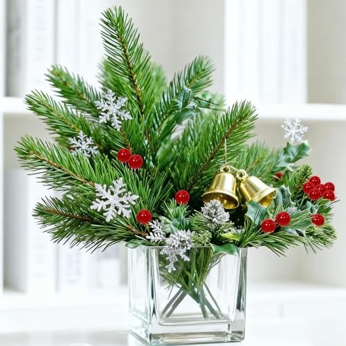 PENTA ANGEL Holly Berries 100Pcs Mini Christmas Artificial Holly 1cm Red gallery
