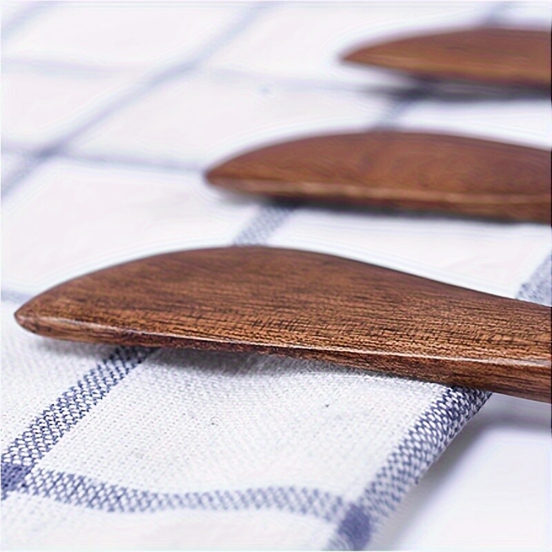 3X Cute Wooden Dinner Butter Knifes Kitchen Cheese Spreaders Mini Spatulas Knife gallery