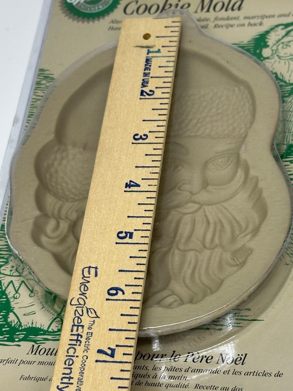 NEW Wilton Cookie Mold Set 2 Santa & Heart Valentine 6" Ovenproof Silicon Baking gallery