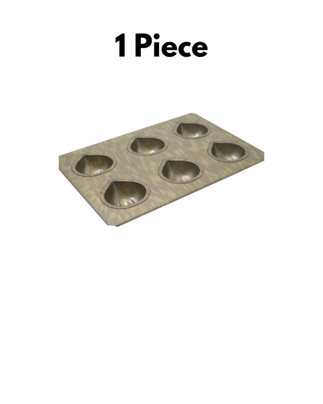 Chiyoda Metal chestnut Marron Cake Madeleine Mold 6P Baking Sheet Oven 1/2/3pcs