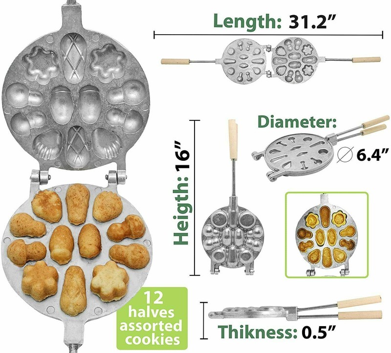 Assorti Sweet Pastry Maker Russian Cookies Maker Mold Oreshki Oreshnitsa Nuts gallery