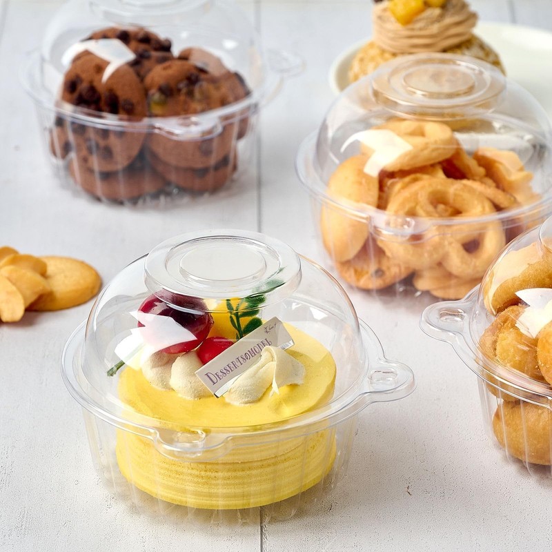 50ct Cupcake Holders Individual Cupcake Containers, Disposable Clear Plastic ... gallery