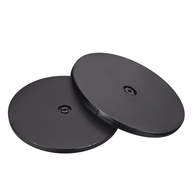 2Pcs 8" Rotating Swivel Stand with Steel Ball Lazy Susan Base Turntable Black