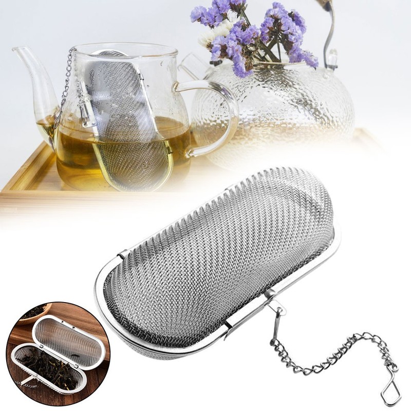 Stainless Steel Cooking Spices Infuser Fine Mesh Loose Tea Herbal Strainer OY