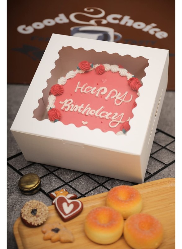 36pcs 6x6x5 Inches with Window 18-Packs White 6 Inch Bakery Boxes (18 Cake Bo... gallery