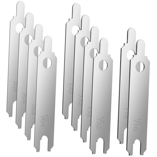 10 Pcs Starter Alignment Shim Bulk (4) 1/64 (4) 1/32 and (2) 1/16 in Straight