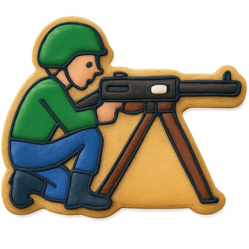 Machine Gunner Cookie Cutter - 4x2.4" Creative Kitchen Design Fun Set gallery
