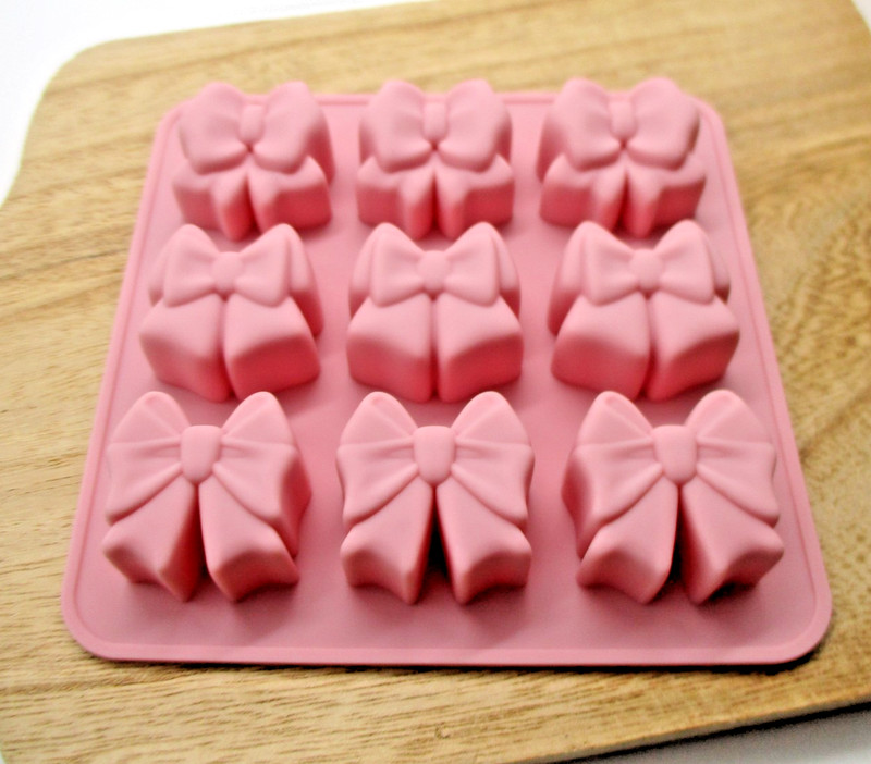 Japanese Silicone Chocolate ice cake Mold Ribbon 3pattern 10.8cm 10.8cm seria gallery