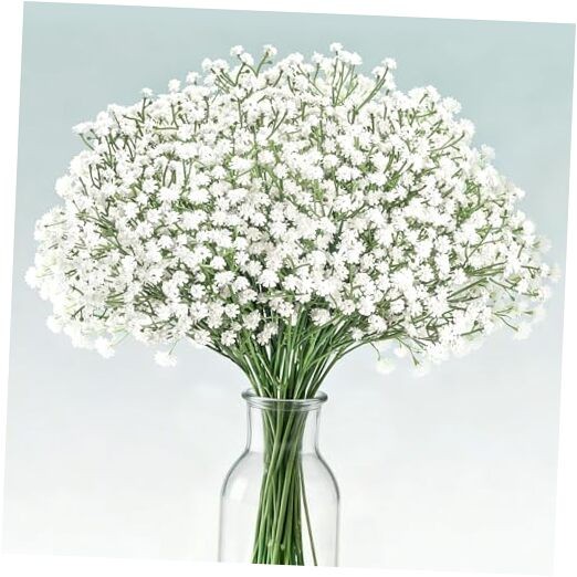 Pcs Babys Breath Artificial Flowers Faux Gypsophila Stems, Real Touch Silk 18 gallery