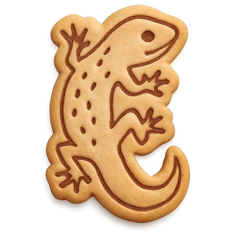 Climbing Leopard Gecko Cookie Cutter & Stamp, Fondant & Clay - 4x2.5 gallery