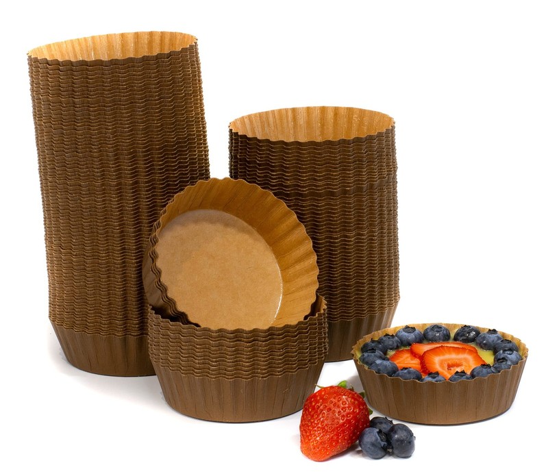Ridged Paper Coated Baking Cup - Sturdy for Baking and Serving (70) gallery