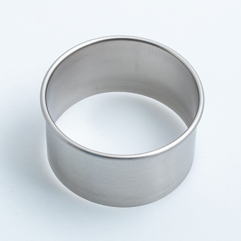 Cutting mold round 8cm stainless steel confectionery patissier PP-577 silver gallery