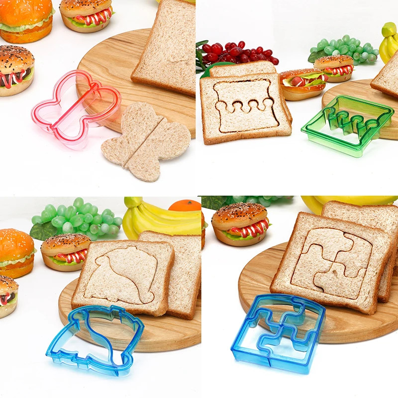 Sandwich Cutters Set for Children Food Cookies Bread Mold Maker Fruit and Vegeta gallery