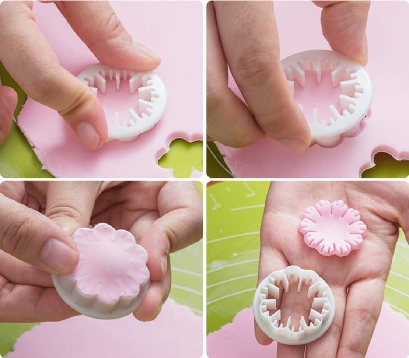 Fondant Cutters & Molds Set - Cake Decorating Tools, Icing Smoother, Plunger Cut gallery