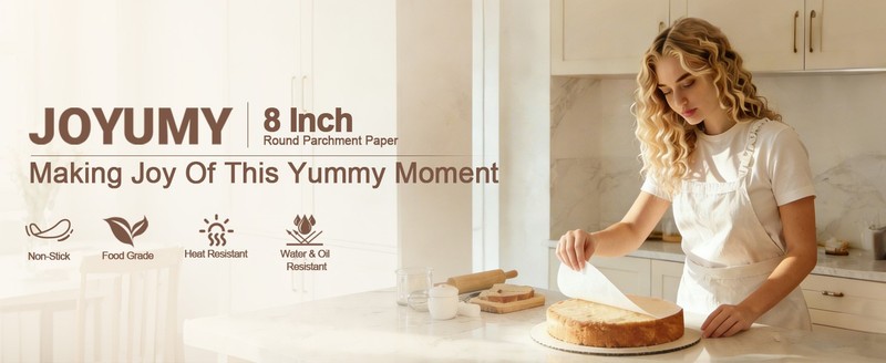 100 Pcs 8" Round Parchment Paper, Precut Non-Sti Oven-Safe Baking gallery