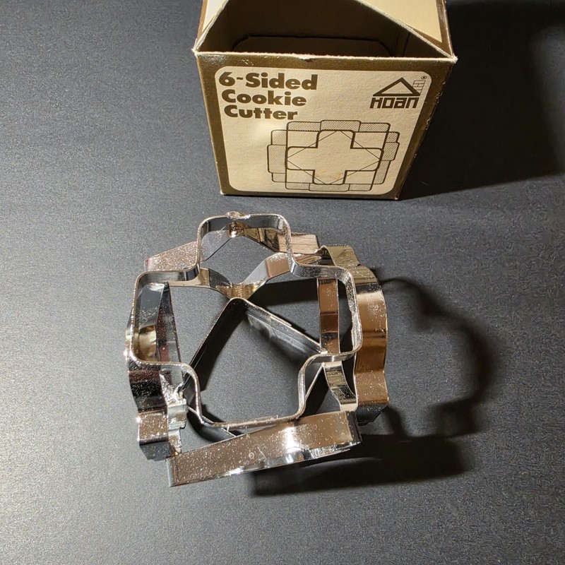 Vintage 3D Metal Cookie Cutter With 6 Shapes Card Suits Spade Club Diamond Heart